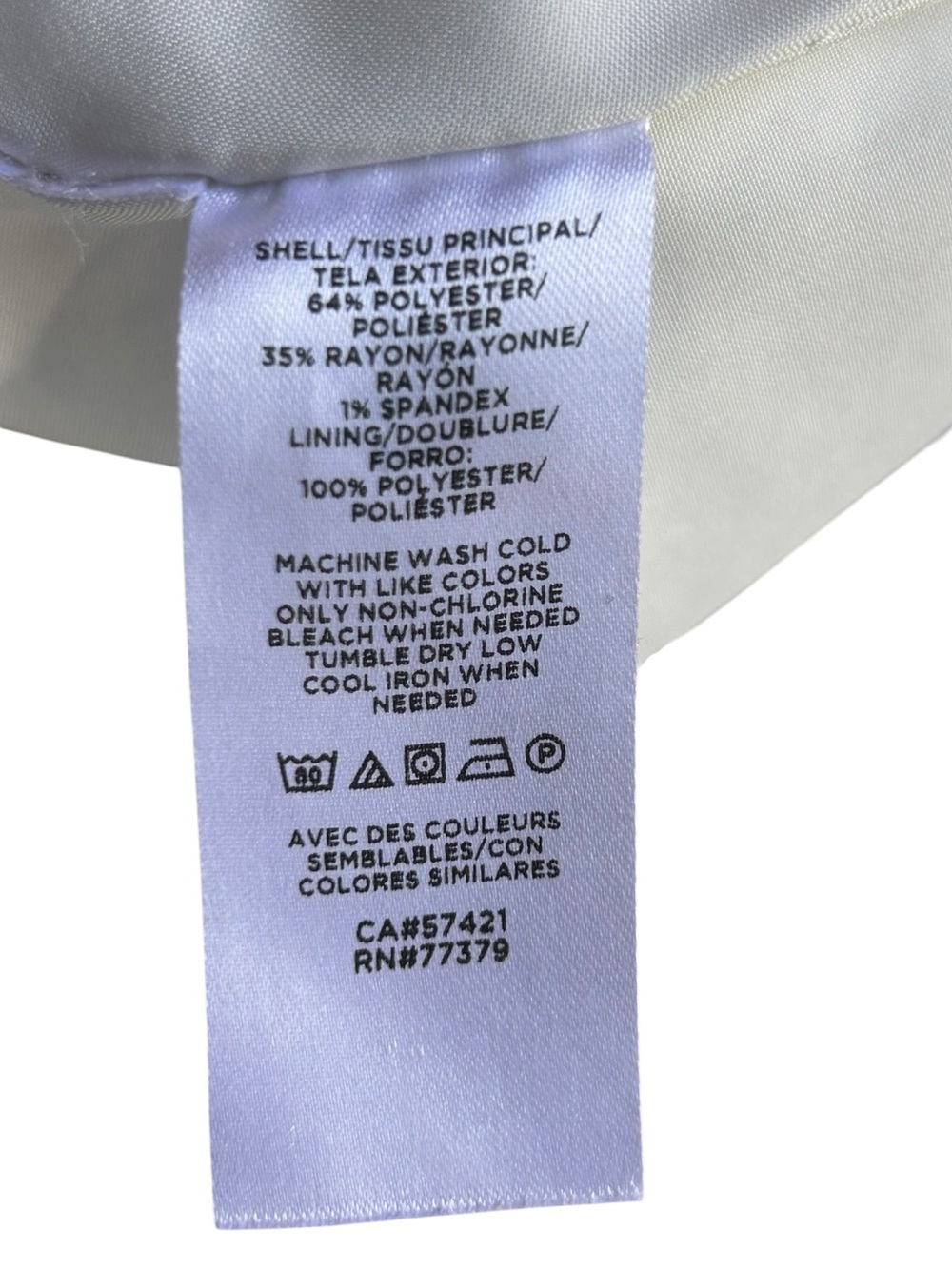 Ann Taylor white linen-look skirt frayed hem faux pockets Size 4 - Picture 5 of 6